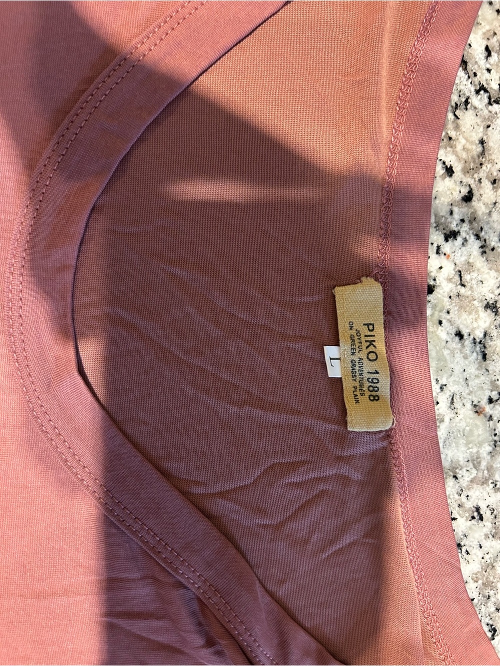 Piko 1988 Mauve-Pink Scoop Neck Tank long sleeve light weight